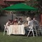 Pure Garden 10 Ft Offset Umbrella with Base, Hunter Green 50-LG1038 - alternate 1